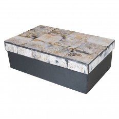 Rectangular wood and bone box